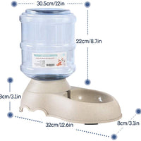 Mingzheng - Juego de alimentador automático de alimentos y agua con cepillo para rebanar con temporizador digital para gatos y perros pequeños, solución para mascotas, fácil de desmontar/limpiar/montar/rellenar - BESTMASCOTA.COM