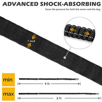 Correa para perro resistente, especialmente para perros grandes de hasta 150 libras, 6 pies, reflectante para entrenamiento, absorción de golpes, correa elástica con hebilla para cinturón de seguridad de coche, 2 asas acolchadas para control adicional - BESTMASCOTA.COM
