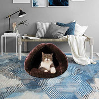 Mojonnie - Cama de gato con forro polar suave para calentar y calentar con forma de triángulo para gatos, invierno, mascotas - BESTMASCOTA.COM