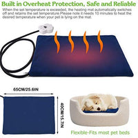 Popsky - Almohadillas de calentamiento para mascotas para perros y gatos, alfombrilla eléctrica de calentamiento para mascotas con cable resistente a las masticaciones y cubierta suave extraíble, ajuste de temperatura de 7 niveles ajustable para mascotas, - BESTMASCOTA.COM