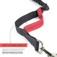 Tuff Mutt, Correa para perros, manos libres, para correr, caminar, senderismo, correa con mango doble durable, costura reflectante, 4 pies de largo, cinto ajustable en la cintura (hasta 42 pulgadas de cintura) - BESTMASCOTA.COM
