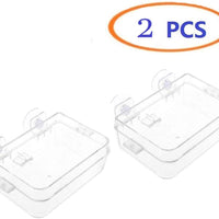 Tfwadmx - 2 comederos Gecko para gecko y gusanos de reptiles, fuente de agua, plato translúcido, antiescape, para gecko serpientes, camaleón, Iguana, lagarto - BESTMASCOTA.COM