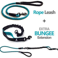 SparklyPets Heavy Duty Rope Bungee Leash for Large and Medium Dogs with Anti-Pull for Shock Absorption - No Slip Reflective Leash for Outside - BESTMASCOTA.COM