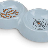 Van Ness - Plato para gatos, material de bambú renovable y sostenible, cuenco ancho y poco profundo, apto para batidores, fondo de silicona antideslizante, irrompible, sin BPA (8 onzas) - BESTMASCOTA.COM