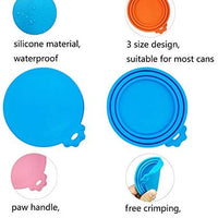 SACRONS-Can Covers/3 Pack/Universal Silicone Food Can Lid Cover for Pet Food/Fits Most Standard Size Dog and Cat Can Tops - BESTMASCOTA.COM