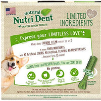 Nutri Dent - Masticables para perros con ingredientes limitados, tamaño mediano, sabor a filete mignon o aliento fresco - BESTMASCOTA.COM