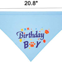 Bandana de cumpleaños para perro, pañuelo y corona, sombrero de cumpleaños, diseño de flores para perros de tamaño mediano a grande - BESTMASCOTA.COM