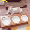 Petsoigné - Mesa de comedor para mascotas con soporte elevado de madera para mascotas, cuencos elevados con soporte oblicuo para comer más cómodamente para gatos, perros, gatitos y cachorros - BESTMASCOTA.COM