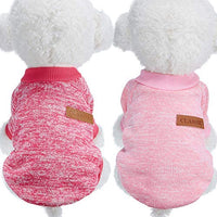 Satinior - 2 piezas de ropa para mascotas de invierno para cachorro clásico cálido abrigo de invierno para cachorro de punto ropa - BESTMASCOTA.COM