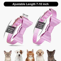 Joansan Adjustable Cats Collar Bell, Personalized Leather Bowtie, Safety Pets Cat Collars with Elastic, Length 7-10 Inch Good for Cat, Kitten and Puppy, 2 Packs Bowtie Pet Collars - BESTMASCOTA.COM