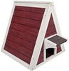 Petsfit - Casa de gato triangular para exteriores con puerta de escape para todos los gatos - BESTMASCOTA.COM