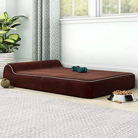 Cama para perro de espuma de memoria ortopédica de alta calidad de 7 pulgadas de grosor con almohada y funda extraíble fácil de lavar con parte inferior antideslizante. Incluye forro impermeable para perros grandes. - BESTMASCOTA.COM