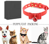 Collar de piel sintética con lazo para gato, con campana, gato, gato, ajustable, de seguridad - BESTMASCOTA.COM