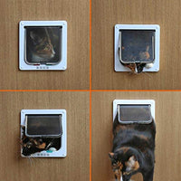 PetsN'all 4-Way Locking Pet Door Cats and Small Dogs Indoor/Outdoor with Telescopic Frame - BESTMASCOTA.COM