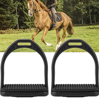 HEEPDD - Par de estribos de seguridad para sillín, plástico negro de alta resistencia, ligero, Reflex 3D, amplio pista de caballo - BESTMASCOTA.COM