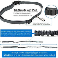 Tuff Mutt, Correa para perros, manos libres, para correr, caminar, senderismo, correa con mango doble durable, costura reflectante, 4 pies de largo, cinto ajustable en la cintura (hasta 42 pulgadas de cintura) - BESTMASCOTA.COM