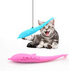 Eutreec - Juguetes para gatos interactivos, forma de pez gato, cepillo de dientes rellenable, silicio de peces, dientes de silicona, suministros para masticar mascotas, para gatitos y gatos - BESTMASCOTA.COM