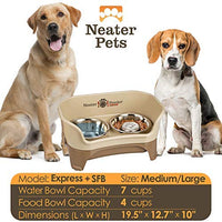 Neater Feeder Express - Cuencos elevados para perros y gatos, plato elevado para mascotas – cuencos de acero inoxidable para alimentos y agua para perros y gatos pequeños a grandes - BESTMASCOTA.COM