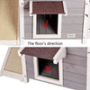 Petsfit Outdoor Cat House with Escape Door and Stairs - BESTMASCOTA.COM