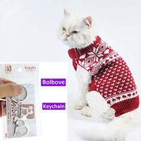 bolbove suéter de cuello alto para mascota rojo copo de nieve para perros pequeños y gatos. Prendas de punto - BESTMASCOTA.COM