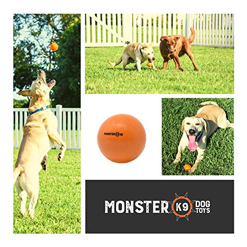 JEROCK Pelotas para perros, pelota de juguete indestructible para perros  masticadores agresivos, pelota interactiva duradera de alta elasticidad  para