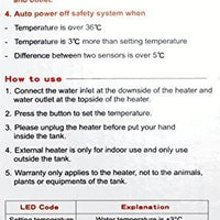 ISTA calentador externo de acuario de 150 W/300 W/500 W en línea – 150/300/500 W 1/2 "-5/8" - BESTMASCOTA.COM