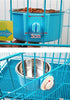 RUBYHOME Comedero para perros, cuenco de agua para mascotas, cuenco de plástico 2 en 1 y cuenco de acero inoxidable, cuenco extraíble para colgar gatos, conejos, pájaros, comida, cuenco perfecto para cajas y jaulas - BESTMASCOTA.COM