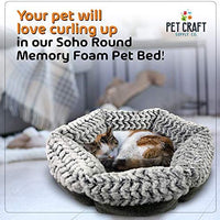Pet Craft Supply Co. Espuma viscoelástica redonda lavable a máquina, cómoda y ultrasuave para todas las estaciones, cama para gatos y perros - BESTMASCOTA.COM