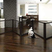 richell Convertible Elite Pet Puerta – 6 Paneles, color negro - BESTMASCOTA.COM