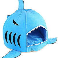 COCOPET Shark Bed for Small Cat Dog Cave Cozy Bed Removable Cushion,Waterproof Bottom - BESTMASCOTA.COM