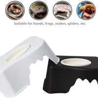 Reptile Hide Cave Box Lizards Hábitat con fregadero Aumenta la humedad y el suministro de agua Hideout para lagos, tortugas, reptiles, anfibios, serpiente pequeña - BESTMASCOTA.COM