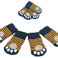 LFPET Calcetines de algodón para control de tracción, para perros de interior, antideslizantes, 5 pares, color al azar - BESTMASCOTA.COM