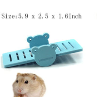 kathson Play puente hámster balancín pequeños animales, juguete de hámster para mouse y hámster enano ratones Parque infantil paquete de 2 - BESTMASCOTA.COM