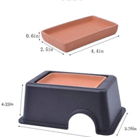 Tfwadmx Gecko Oculto, Reptile Ocultar Caja y Cueva Ocultar con Suministro de Agua para Lizards Serpientes Leopardo Gecko Arañas Rana - BESTMASCOTA.COM