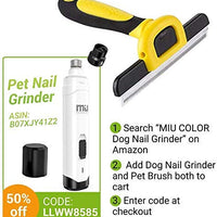 Herramienta de despojo para mascotas y cepillo de aseo para perros y gatos – 4.0 in y 5.0 in de ancho hoja de seguridad de acero inoxidable, reduce drásticamente la pérdida para mascotas pequeñas, medianas y grandes por MIU COLOR, XL, Azul - BESTMASCOTA.COM