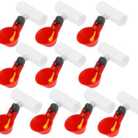 Vasos de plástico para pollo, 10 unidades, automáticos, para bebidas, para patios traseros, pájaros, codorniz, paloma, gallina, comedero de agua - BESTMASCOTA.COM