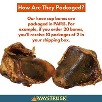 Pawstruck - Rodillera con forma de hueso para perros | Fabricado en Estados Unidos y natural | Larga duración para masticar carne hecha de ganado americano | Trato de carne con un solo ingrediente, sin sabores artificiales | Apoya la salud dental - BESTMASCOTA.COM