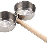 HEEPDD - Perchas para pájaros con comedero, 8.5 in, acero inoxidable, para loros de tamaño pequeño y pájaros medianos - BESTMASCOTA.COM