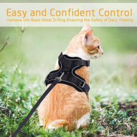 Rabbitgoo - Juego de arnés y correa para gato para caminar, a prueba de escape, con correa de 59 pulgadas – Arneses ajustables para gatos pequeños y medianos, arnés de correa para gato con tiras reflectantes y 1 anillo de metal - BESTMASCOTA.COM