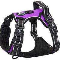 PoyPet 2019 - Arnés para perro con 4 hebillas a presión, reflectante con 2 ganchos delanteros y traseros y un mango de fácil control [no necesita pasar por encima de la cabeza del perro] - BESTMASCOTA.COM