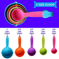 RYPET Pet Food Scoop - Measuring Cups Spoons Set Plastic Dog, Cat Bird Food (Random Color) - BESTMASCOTA.COM