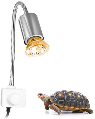 Decdeal 25 W 360 ° lámpara de calefacción, lámparas de calefacción y soporte de lámpara para reptiles acuario tortuga, lagarto, serpiente - BESTMASCOTA.COM