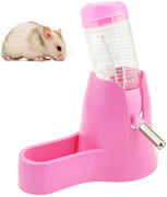 Botella de agua 3 en 1 para colgar hámster, dispensador automático de mascotas con base para hámster enano, rata, erizo - BESTMASCOTA.COM
