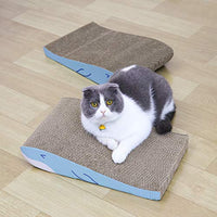 MSBC - Rascador de gato con gato, gato, almohadilla de reciclaje de corrugado, rascador de gato, cama de larga duración reversible - BESTMASCOTA.COM