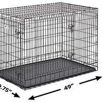 Jaula para perros Midwest Homes for Pets Ultima Pro, serie profesional, resistente, puerta doble extrafuerte, plegable, con panel divisor, bases para proteger el suelo, bandeja de plástico a prueba de fugas - BESTMASCOTA.COM