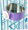 RUBYHOME Comedero para perros, cuenco de agua para mascotas, cuenco de plástico 2 en 1 y cuenco de acero inoxidable, cuenco extraíble para colgar gatos, conejos, pájaros, comida, cuenco perfecto para cajas y jaulas - BESTMASCOTA.COM