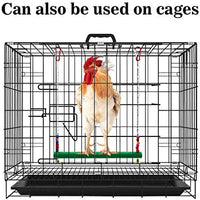 GABraden - Columpio de pollo natural esmerilado de madera colorida para gallinas, hecho a mano, juguete para pájaros, loros, gallinas, guacamayos, accesorios para gallineros - BESTMASCOTA.COM