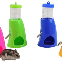 Hámster de una sola pieza Pluma Estilográfica Dispensador de botella de agua Holder Recipiente con tapa para alimentos (Cool Room ratones Random Color - BESTMASCOTA.COM