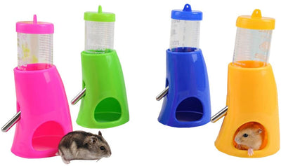 Hámster de una sola pieza Pluma Estilográfica Dispensador de botella de agua Holder Recipiente con tapa para alimentos (Cool Room ratones Random Color - BESTMASCOTA.COM