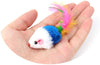 pipiha 10 piezas Funny Furry Ratones mouse Juguetes de pluma colas para gatos juguetes divertidos pequeña mascota - BESTMASCOTA.COM